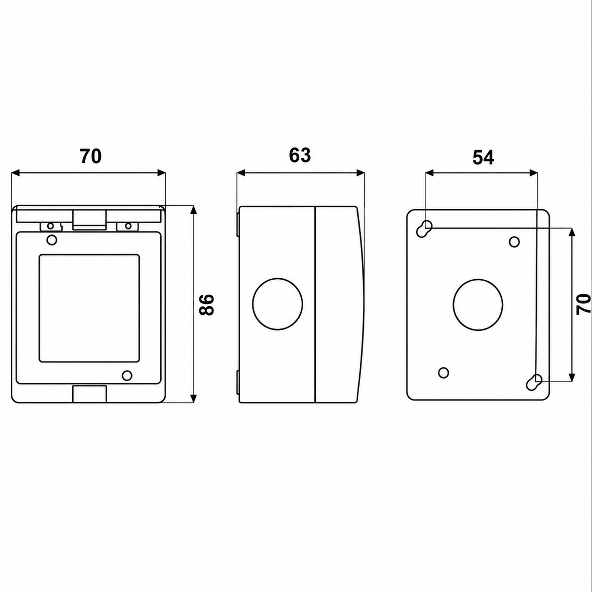 Surface-Mounted Schuko Socket 16A IP55 – Waterproof Size