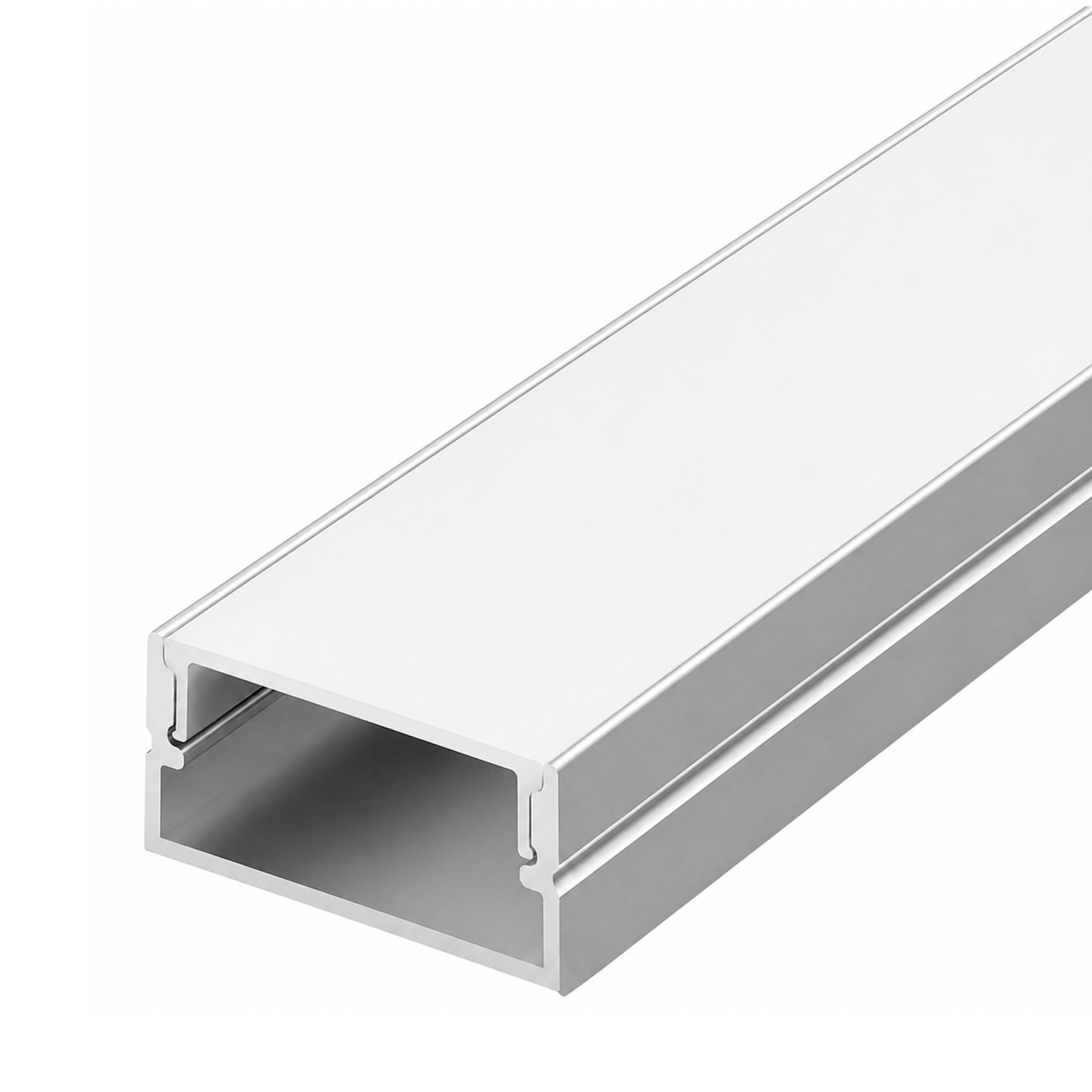 Surface Aluminum Profile 2M – Silver LED Channel | 9.8x23.5mm