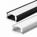 Surface Mount Aluminum LED Profile Channel | Black or Silver | 2M & 3M 7x17mm