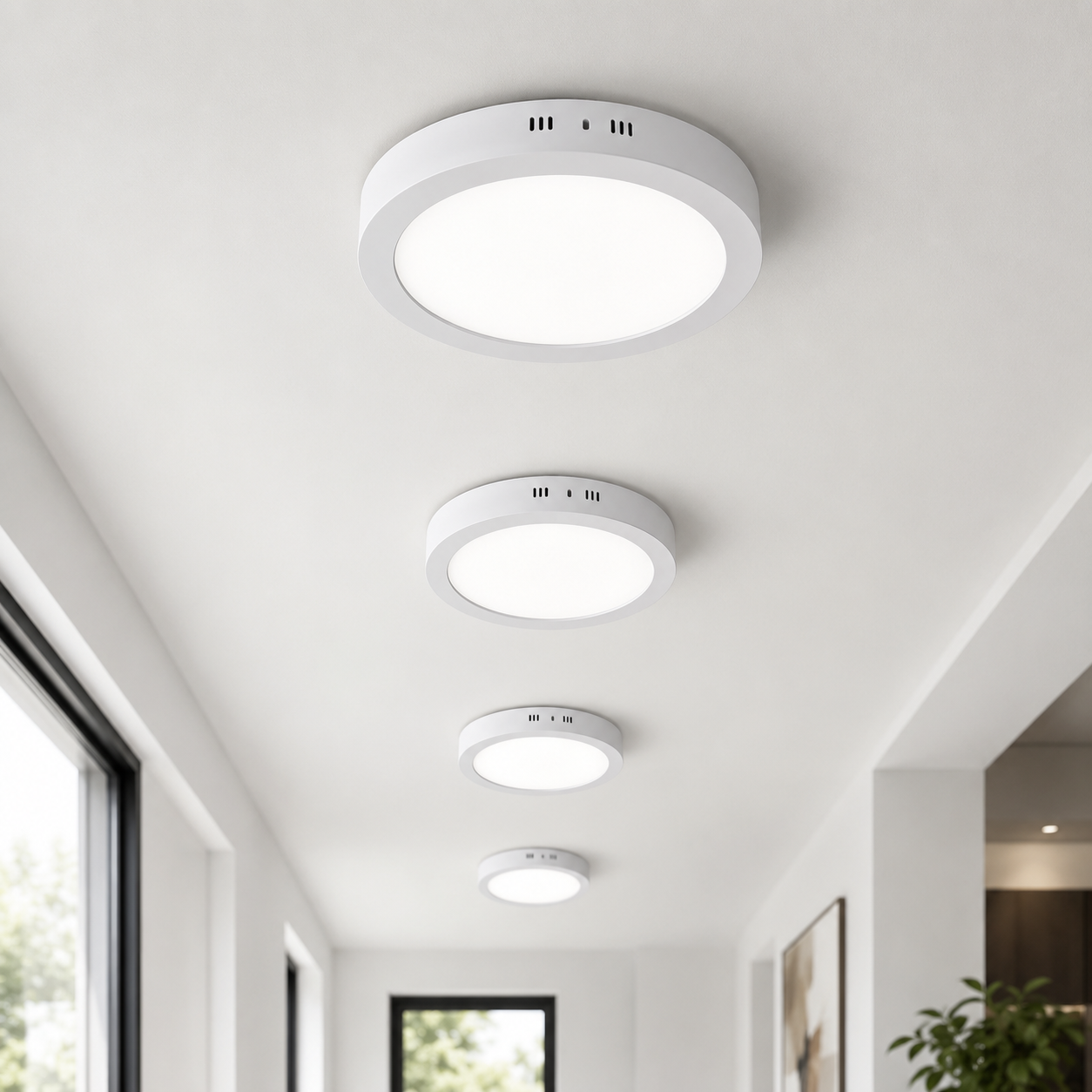 Surface Mounted Round LED Ceiling Light – 8W to 60W – 220V Faraya