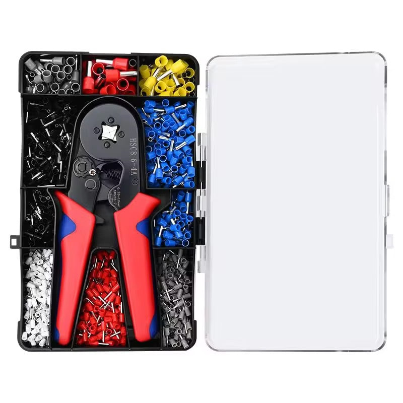 Terminal Crimping Plier Kit 0.25-10mm with Assorted Insulated Wire Ferrules Lebanon