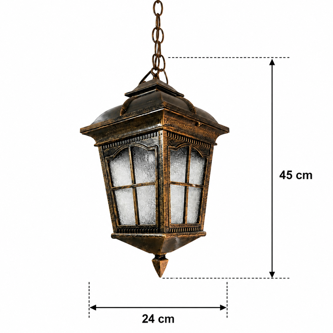 Vintage Hanging Ceiling Lantern Lamp 100W – Decorative Outdoor Pendant Light