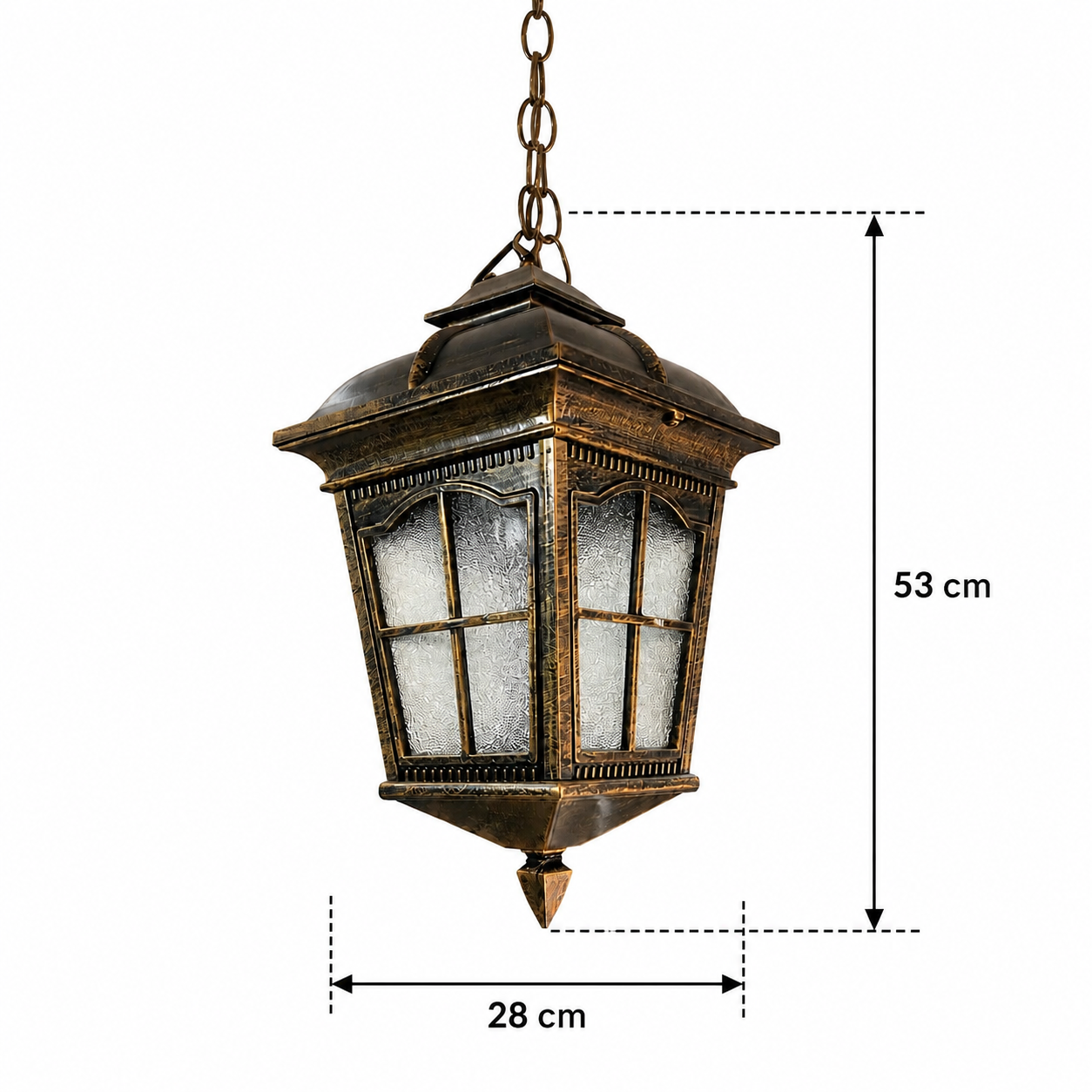Vintage Hanging Ceiling Lantern Lamp 100W – Decorative Outdoor Pendant Light Jounieh