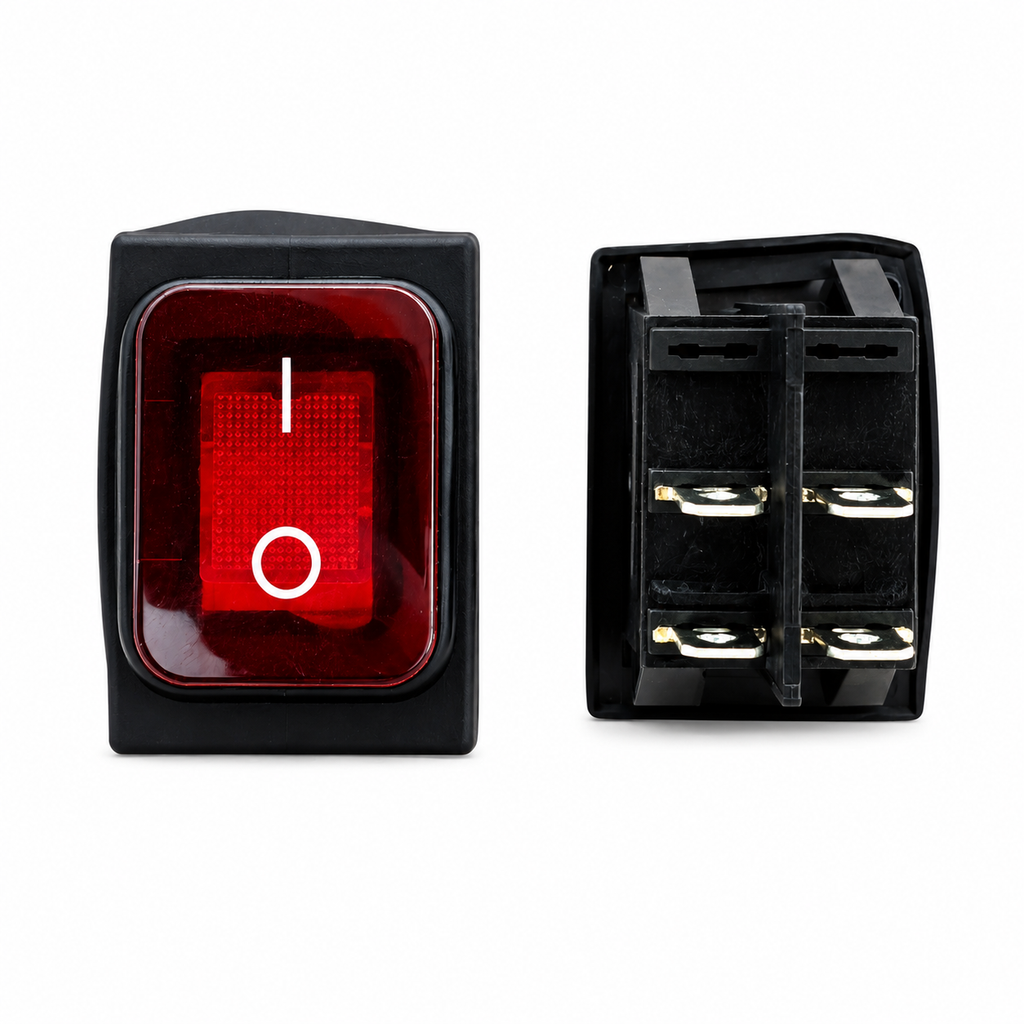 Waterproof Illuminated Rocker Switch 30A – Heavy-Duty On/Off Panel Mount Switch