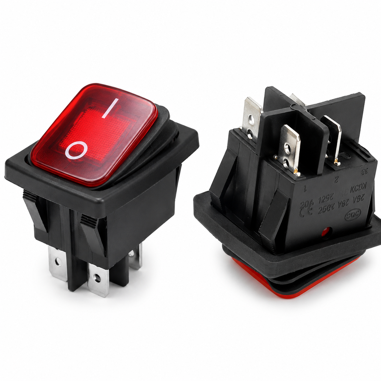 Waterproof Illuminated Rocker Switch 30A – Heavy-Duty On/Off Panel Mount Switch