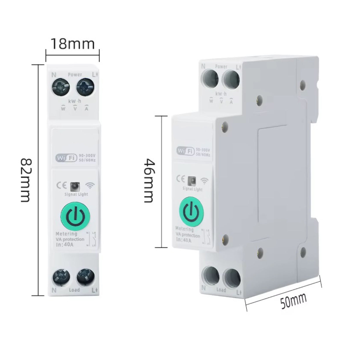 Wi‑Fi Smart Voltage Protector 1–63A 