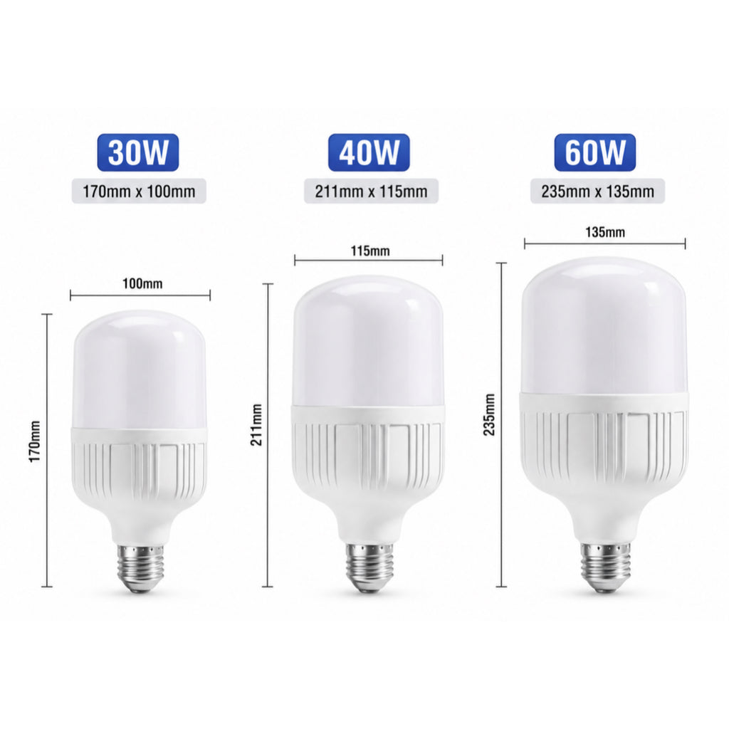 LED T-Bulb E27 220V - 30W / 40W / 60W
