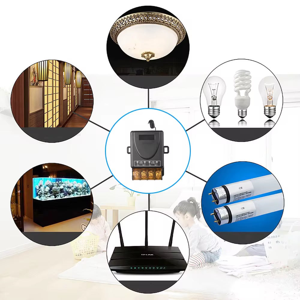 433MHz Wireless Remote Control Switch 30A 220V - 1 Remote Included