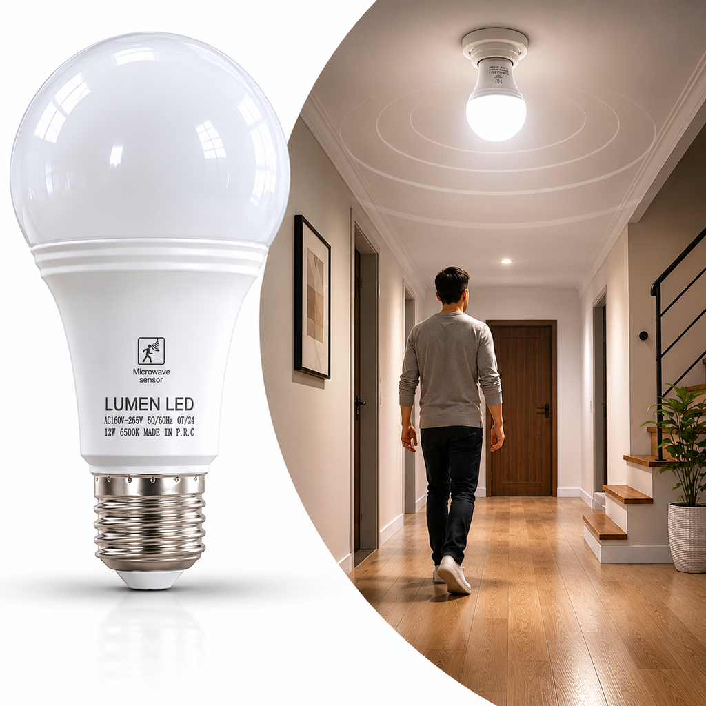 12W LED Sensor Bulb E27 - Motion Activated | Daylight & Warm White