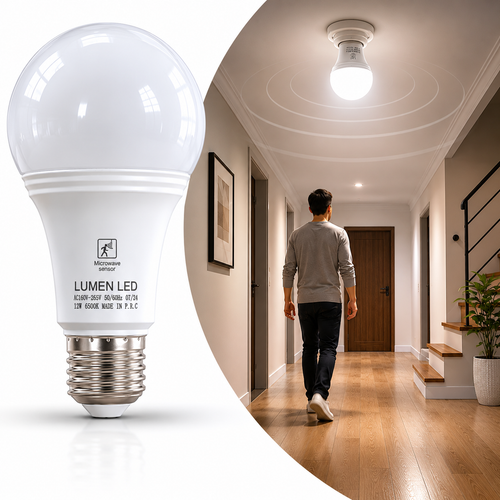 12W LED Sensor Bulb E27 - Motion Activated | Daylight & Warm White